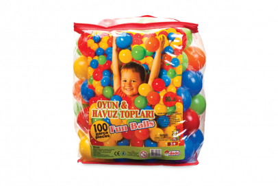 FENT 01755 OYUN VE HAVUZ TOPU 9CM ( 100 ADET PVC TORBADA )